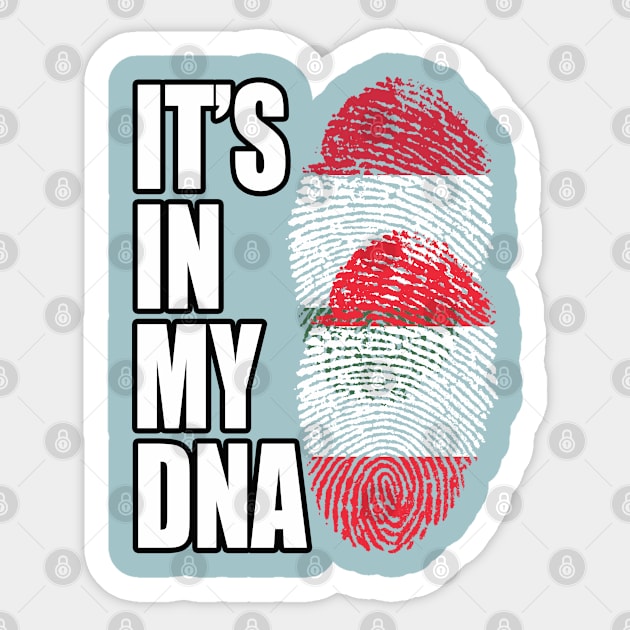 Hungarian And Austrian Mix Heritage DNA Flag Sticker by Just Rep It!!